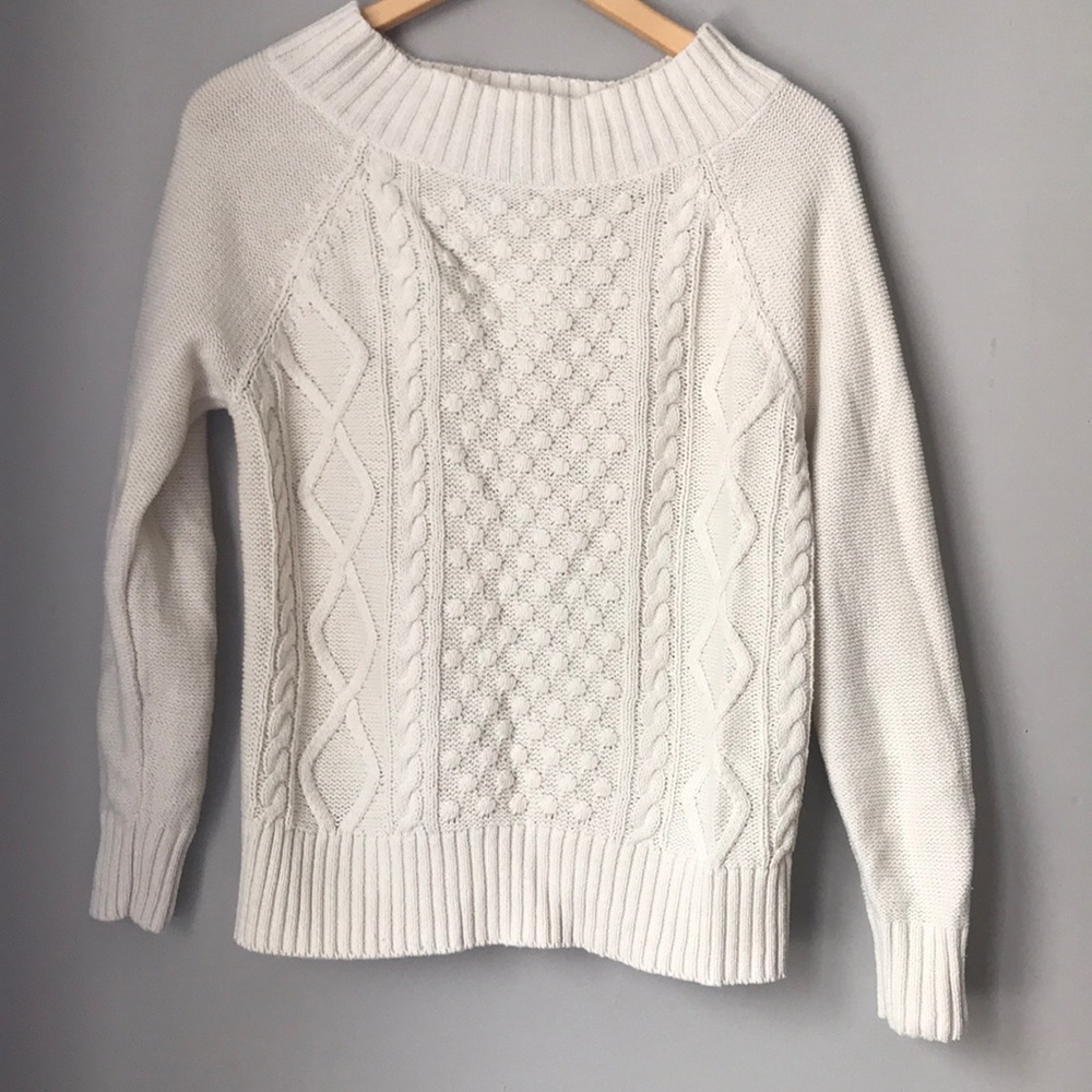 Cream colored knit sweater